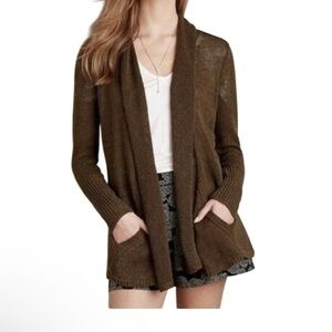 Anthropologie Angel of The North Olive Cardigan Women’s Size Small